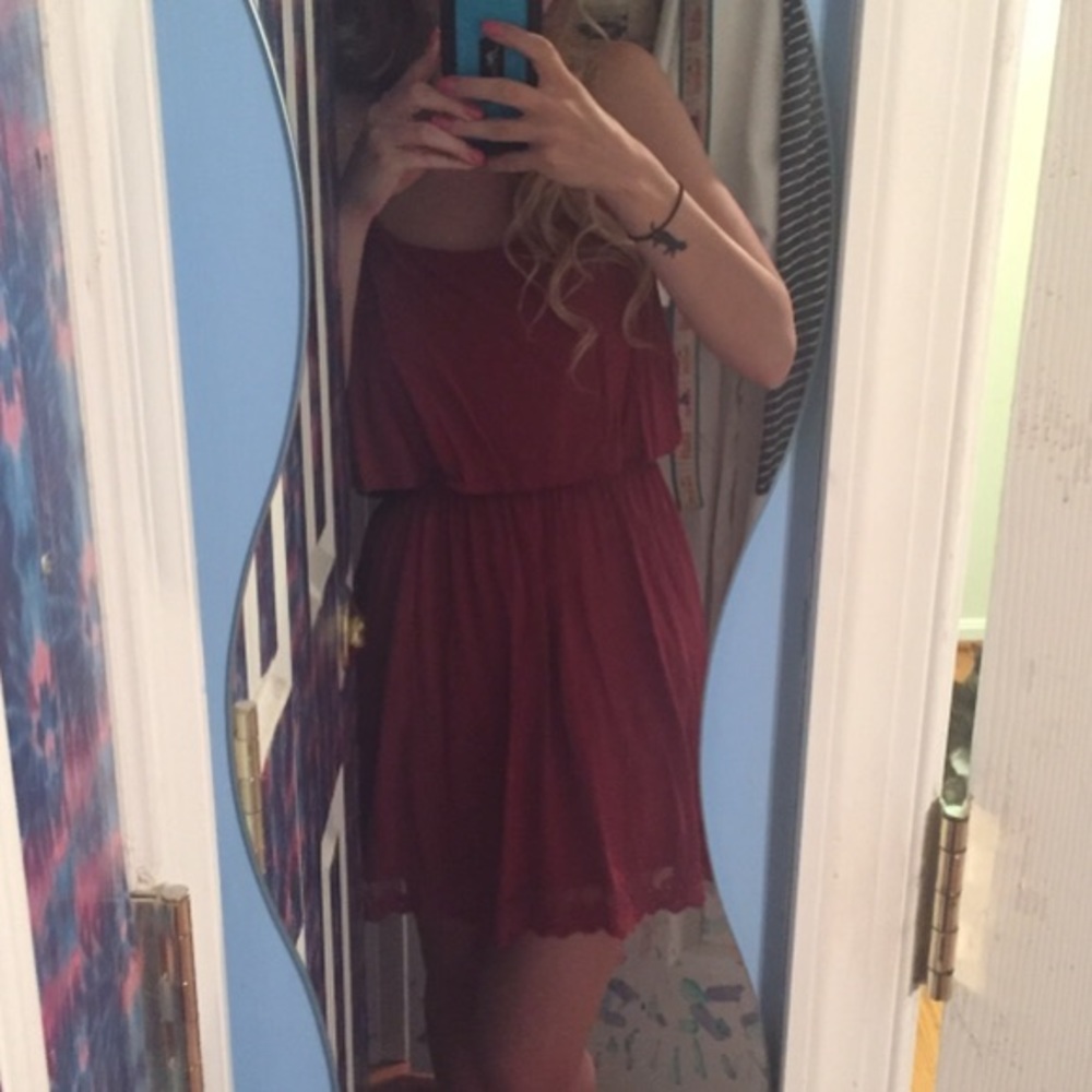 Red sun dress size small from garage